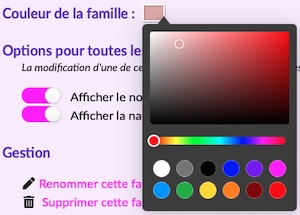 Choisir une couleur